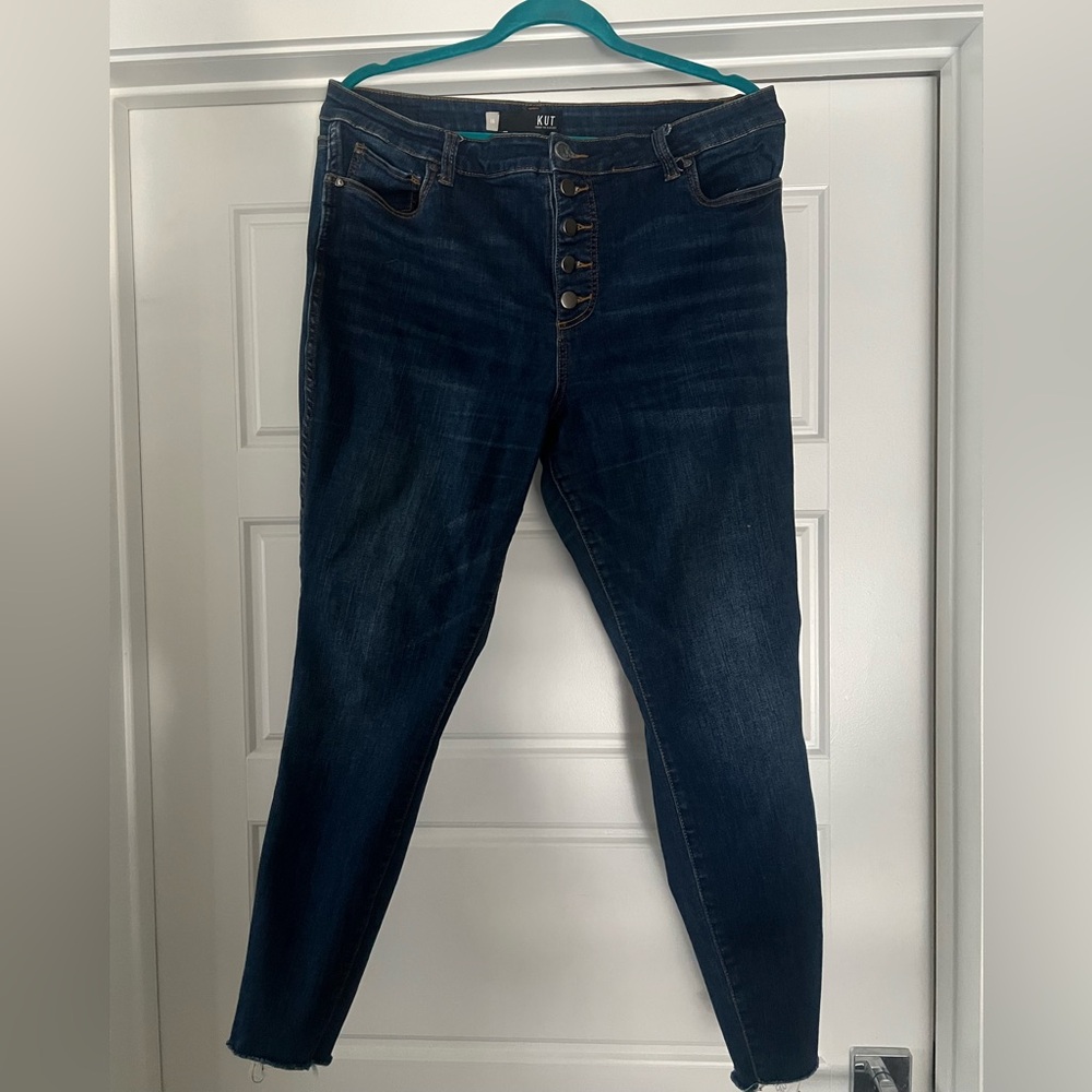 Kut from the Kloth Women's High Rise Dark Blue Jeans